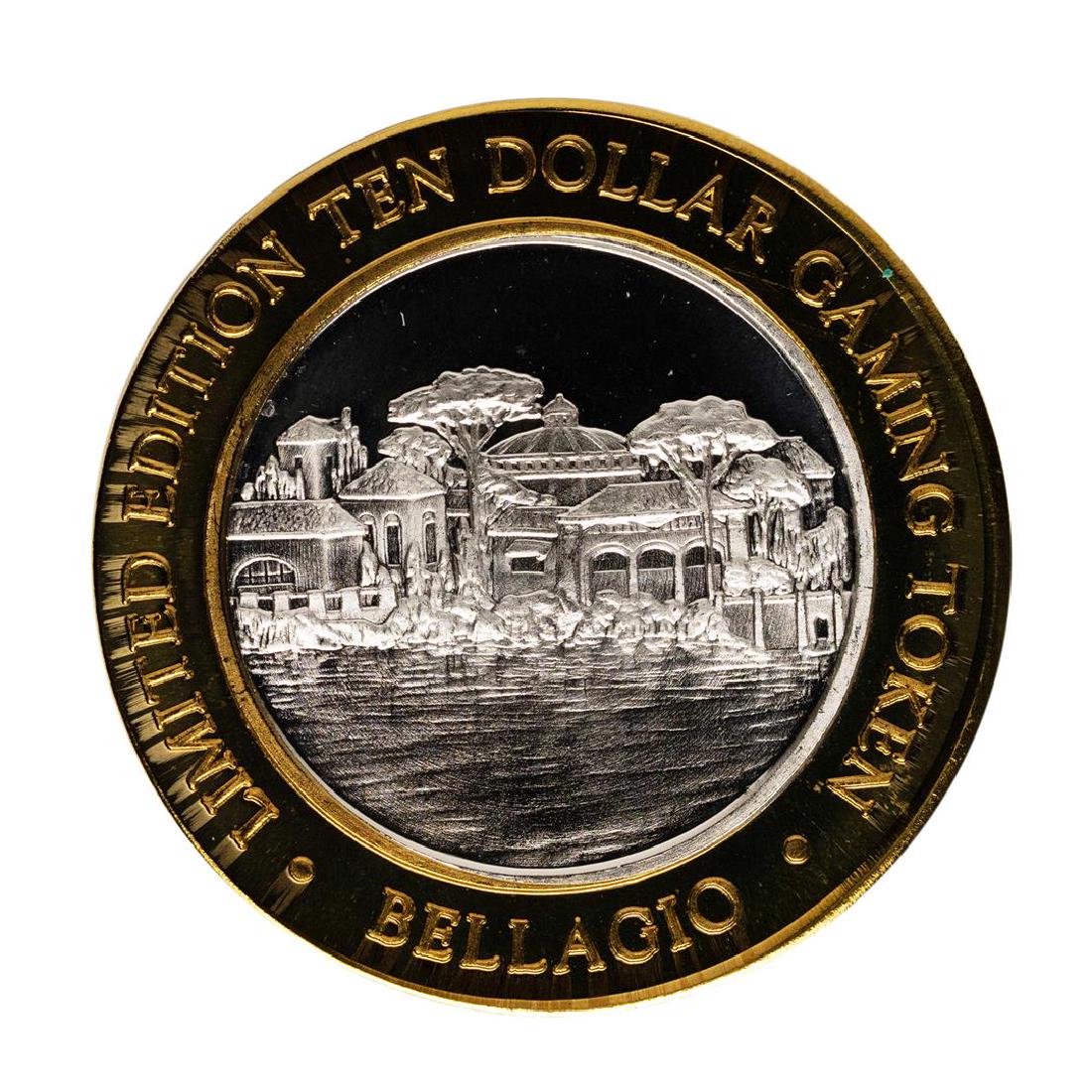 .999 Fine Silver Bellagio Las Vegas, Nevada $10 Limited: One .999 Fine Silver Bellagio Las Vegas, Nevada $10 Limited Edition Gaming Token.