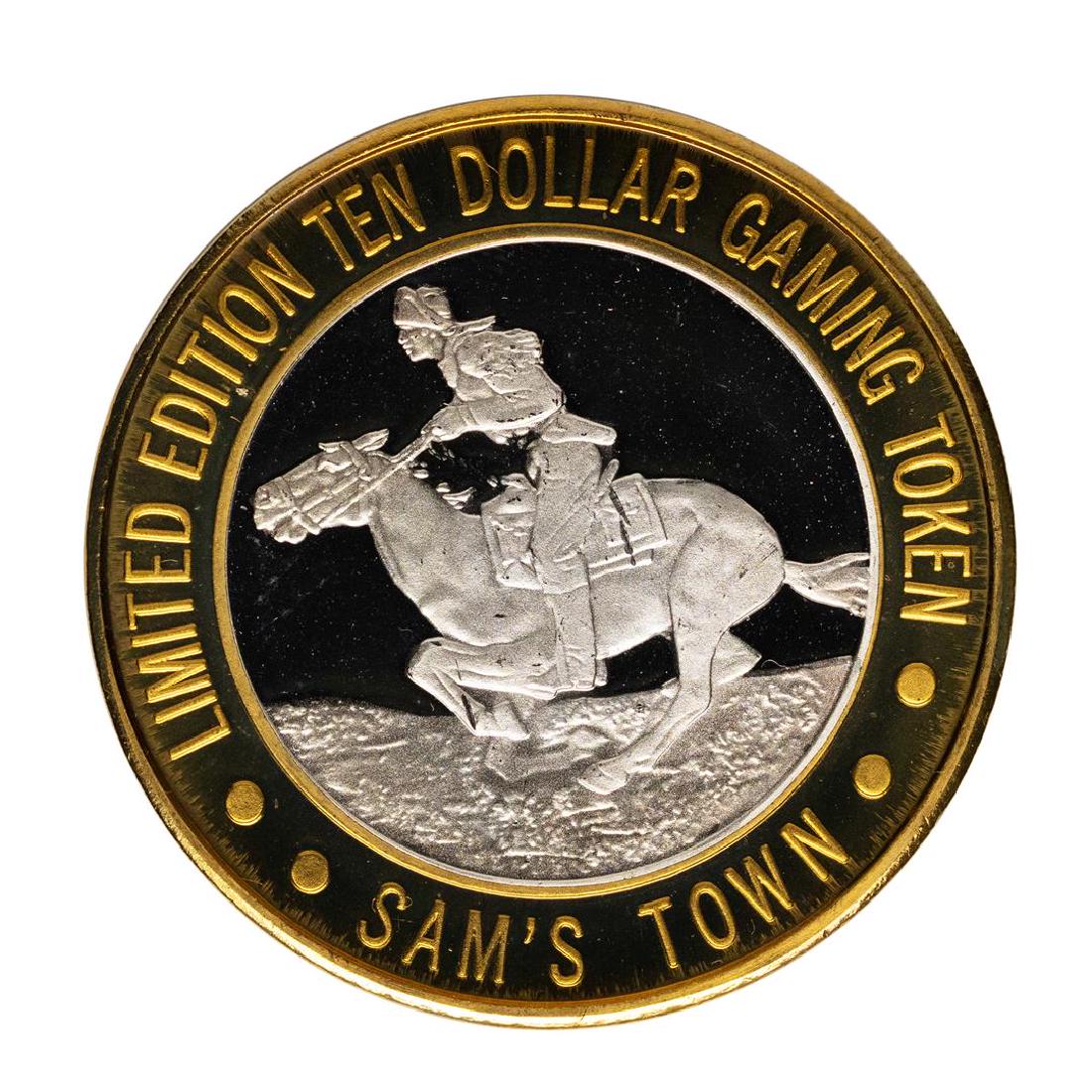 .999 Fine Silver Sam's Town Casino Las Vegas $10: One .999 Fine Silver Sam's Town Casino Las Vegas $10 Limited Edition Gaming Token.