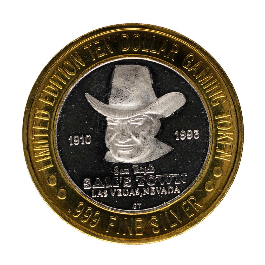 .999 Fine Silver Sam's Town Casino Las Vegas $10: One .999 Fine Silver Sam's Town Casino Las Vegas $10 Limited Edition Gaming Token.
