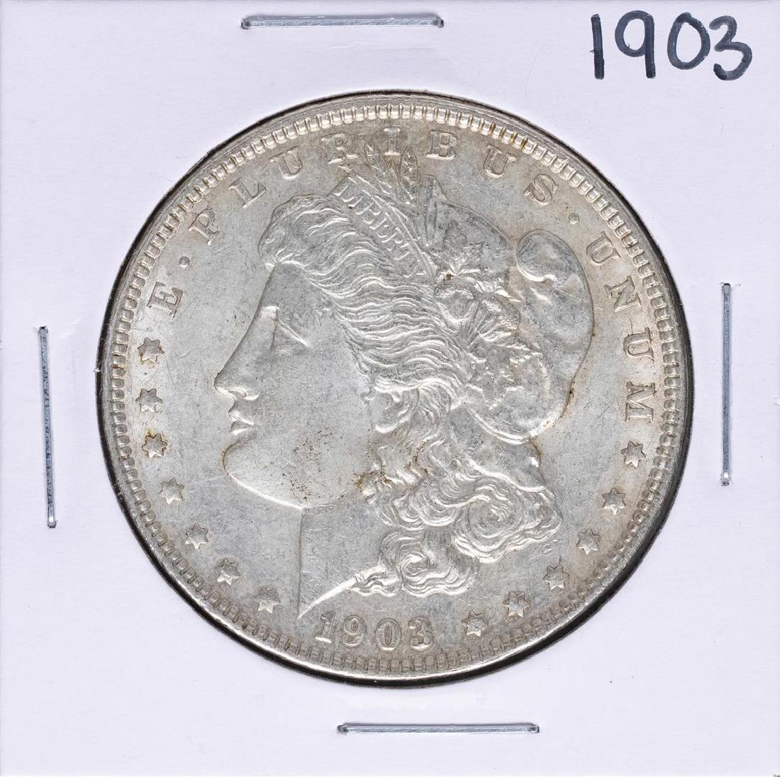 1903 $1 Morgan Silver Dollar Coin: One 1903 $1 Morgan Silver Dollar Coin.