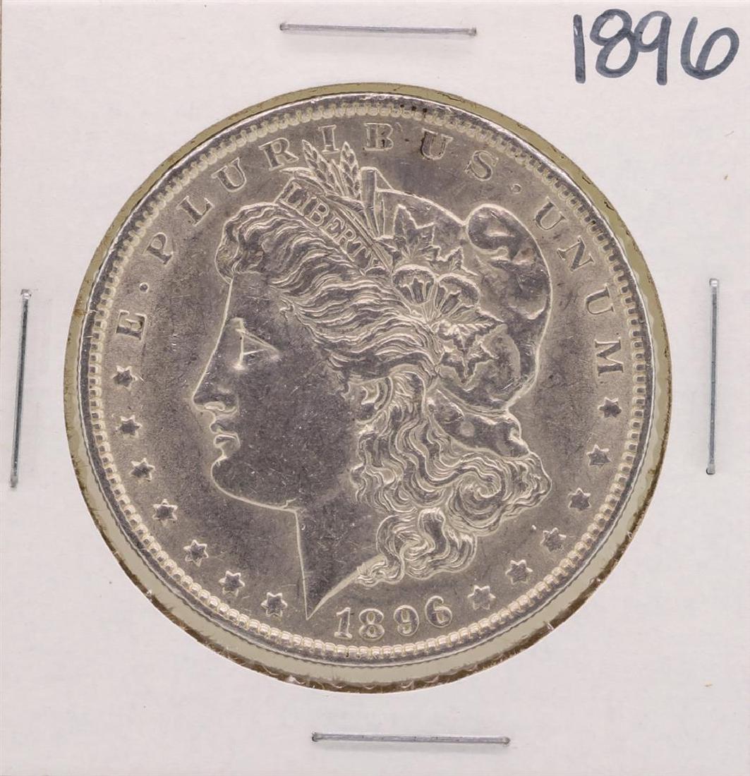1896 $1 Morgan Silver Dollar Coin: One 1896 $1 Morgan Silver Dollar Coin.