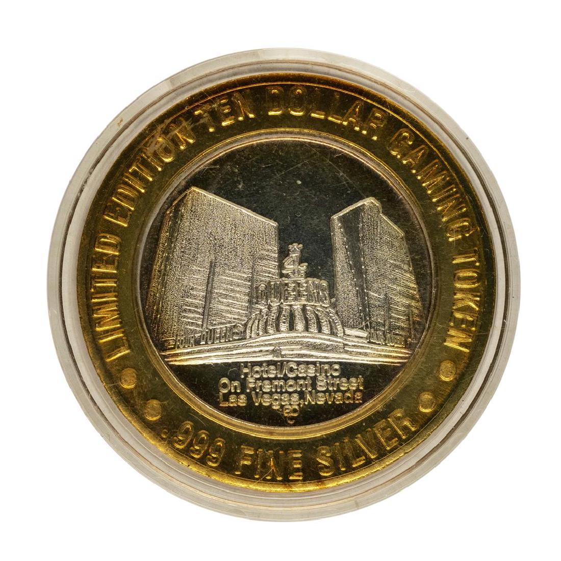.999 Silver Four Queens Casino Hotel Las Vegas $10: One .999 Silver Four Queens Casino Hotel Las Vegas $10 Limited Edition Gaming Token.