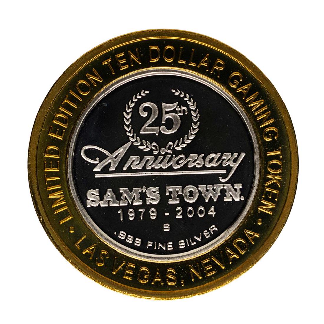 .999 Fine Silver Sam's Town Casino Las Vegas $10: One .999 Fine Silver Sam's Town Casino Las Vegas $10 Limited Edition Gaming Token.
