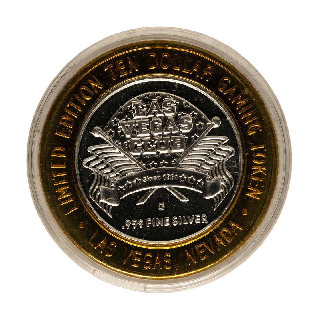 .999 Fine Silver Las Vegas Club Las Vegas, NV $10: One .999 Fine Silver Las Vegas Club Las Vegas, NV $10 Limited Edition Gaming Token.