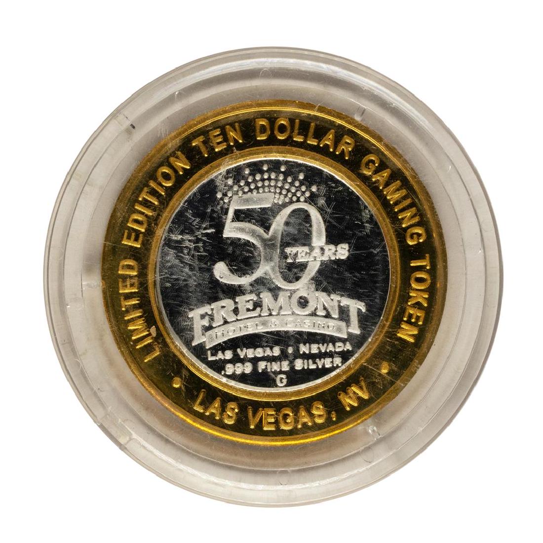 .999 Fine Silver Fremont Casino Las Vegas $10 Limited: One .999 Fine Silver Fremont Casino Las Vegas $10 Limited Edition Gaming Token.