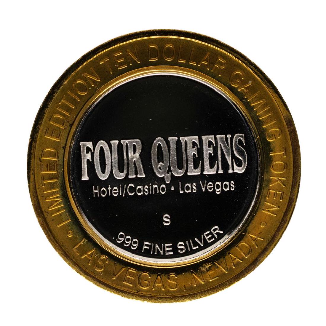 .999 Fine Silver Four Queens Casino Las Vegas $10: One .999 Fine Silver Four Queens Casino Las Vegas $10 Limited Edition Gaming Token.
