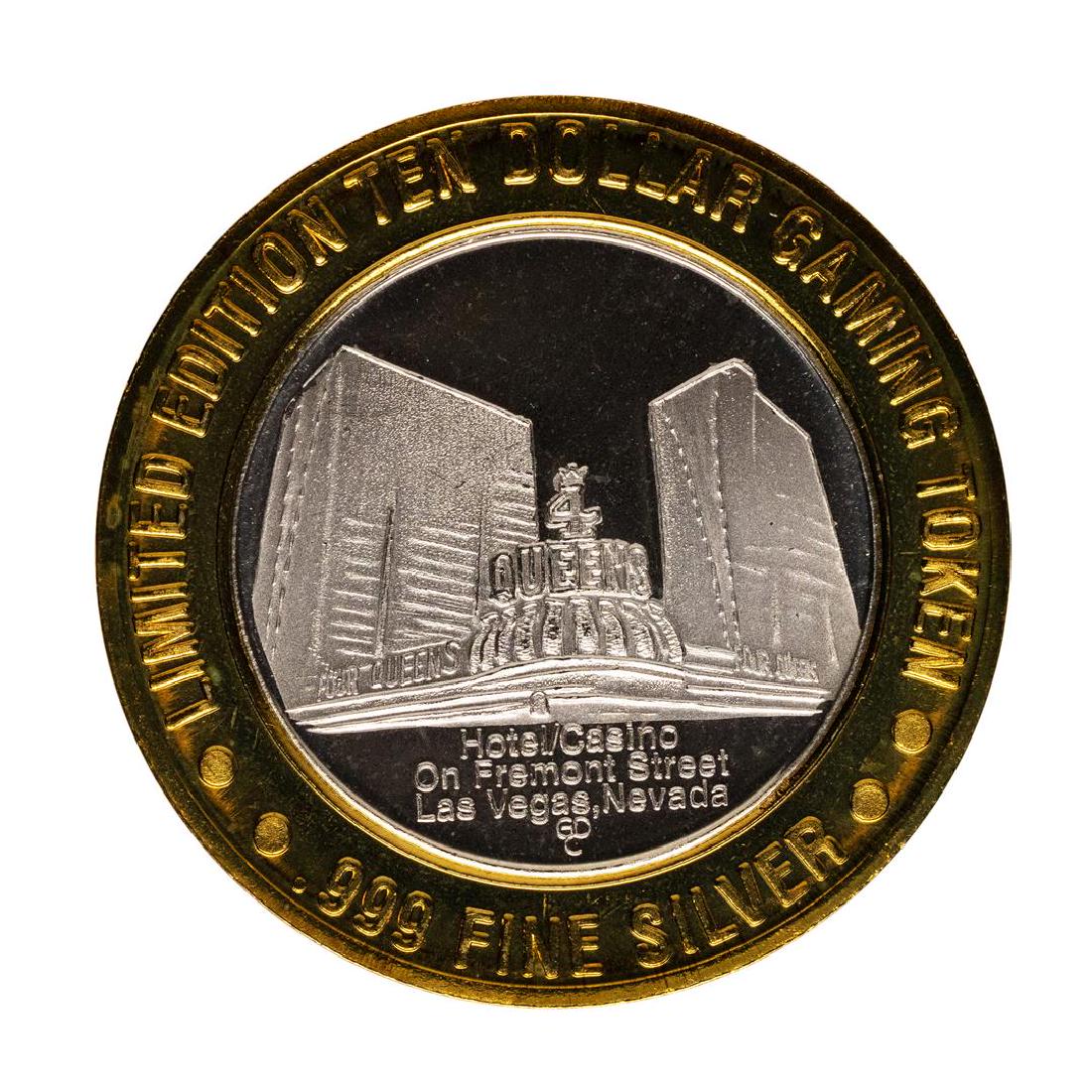 .999 Fine Silver Four Queens Casino Las Vegas $10: One .999 Fine Silver Four Queens Casino Las Vegas $10 Limited Edition Gaming Token.