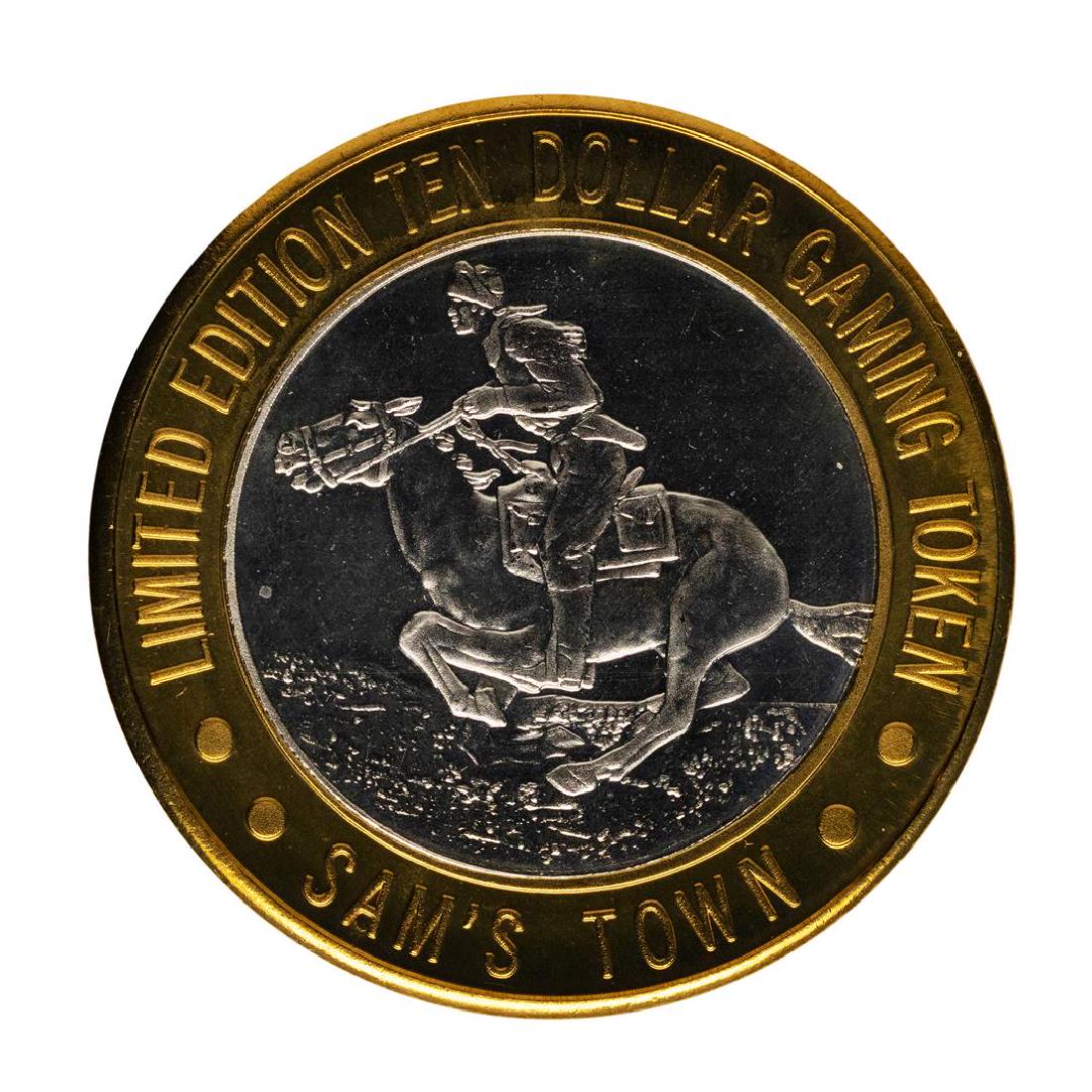 .999 Fine Silver Sam's Town Casino Las Vegas $10: One .999 Fine Silver Sam's Town Casino Las Vegas $10 Limited Edition Gaming Token.
