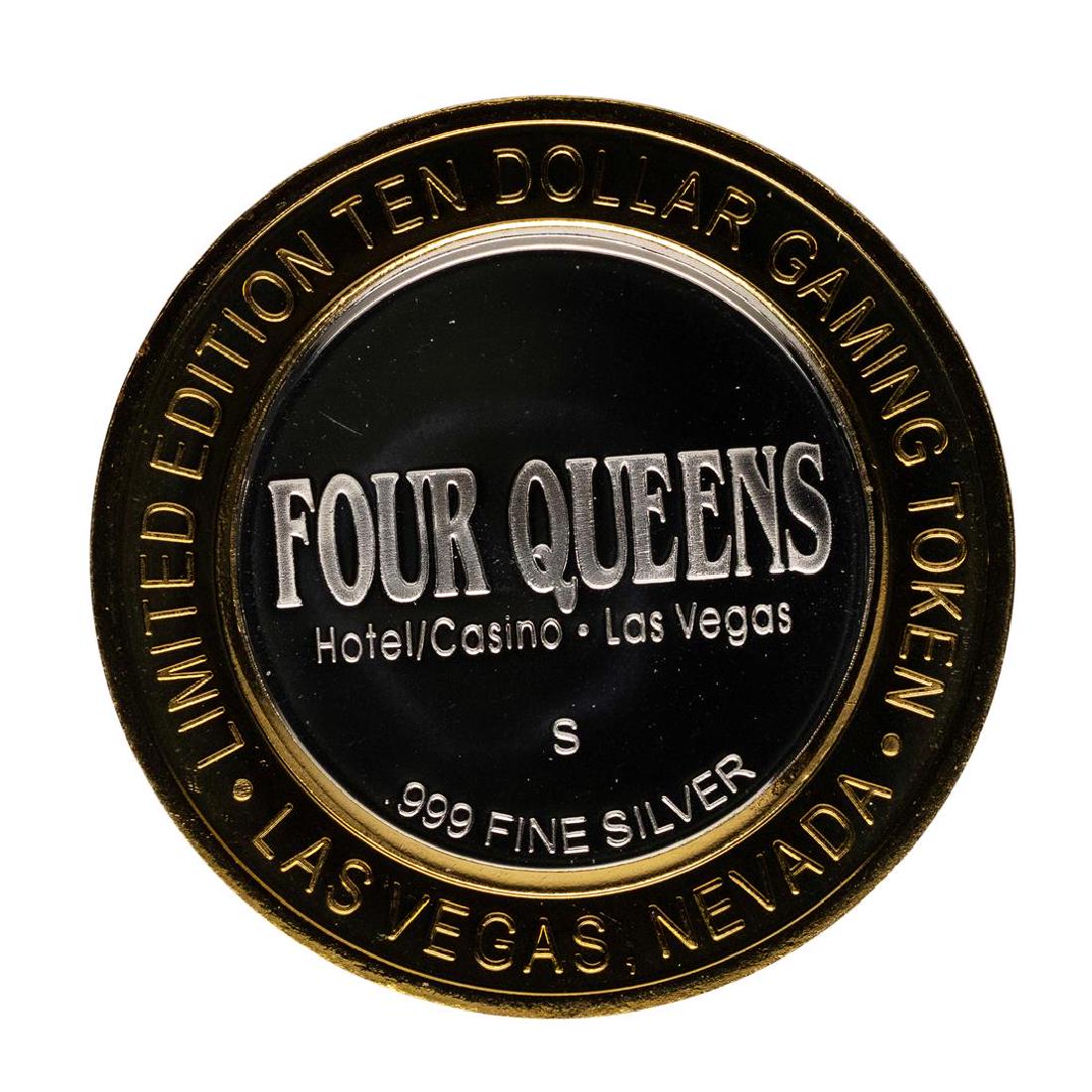 .999 Fine Silver Four Queens Casino Las Vegas $10: One .999 Fine Silver Four Queens Casino Las Vegas $10 Limited Edition Gaming Token.