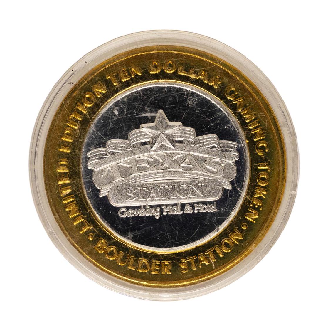 .999 Fine Silver Texas Station Las Vegas, Nevada $10: One .999 Fine Silver Texas Station Las Vegas, Nevada $10 Limited Edition Gaming Token.