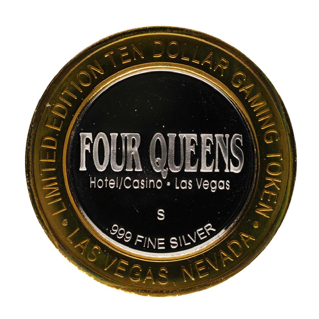 .999 Fine Silver Four Queens Casino Las Vegas $10: One .999 Fine Silver Four Queens Casino Las Vegas $10 Limited Edition Gaming Token.