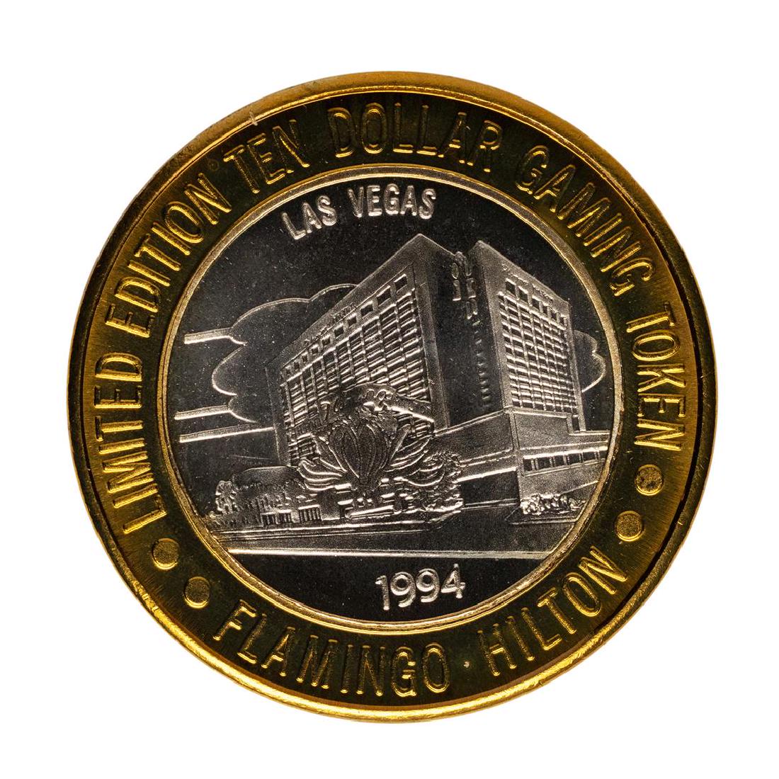 .999 Fine Silver Flamingo Las Vegas, Nevada $10 Limited: One .999 Fine Silver Flamingo Las Vegas, Nevada $10 Limited Edition Gaming Token.
