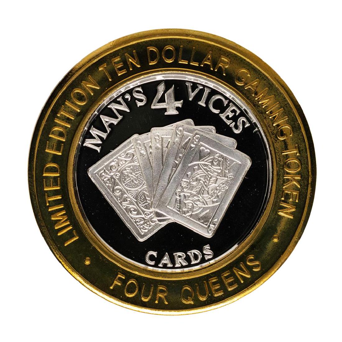 .999 Fine Silver Four Queens Casino Las Vegas $10: One .999 Fine Silver Four Queens Casino Las Vegas $10 Limited Edition Gaming Token.