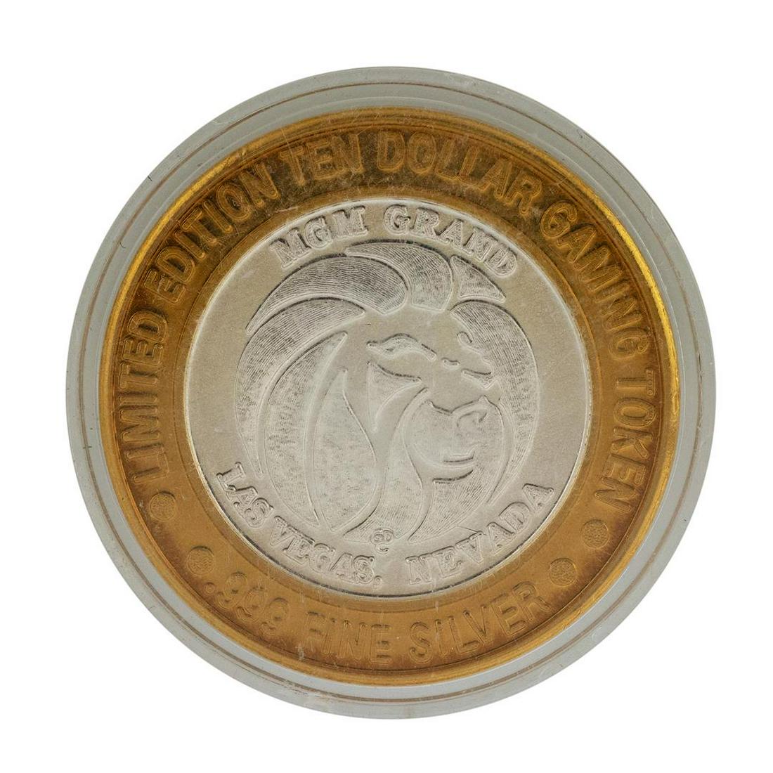 .999 Silver MGM Grand Las Vegas $10 Casino Limited: One .999 Silver MGM Grand Las Vegas $10 Casino Limited Edition Gaming Token.