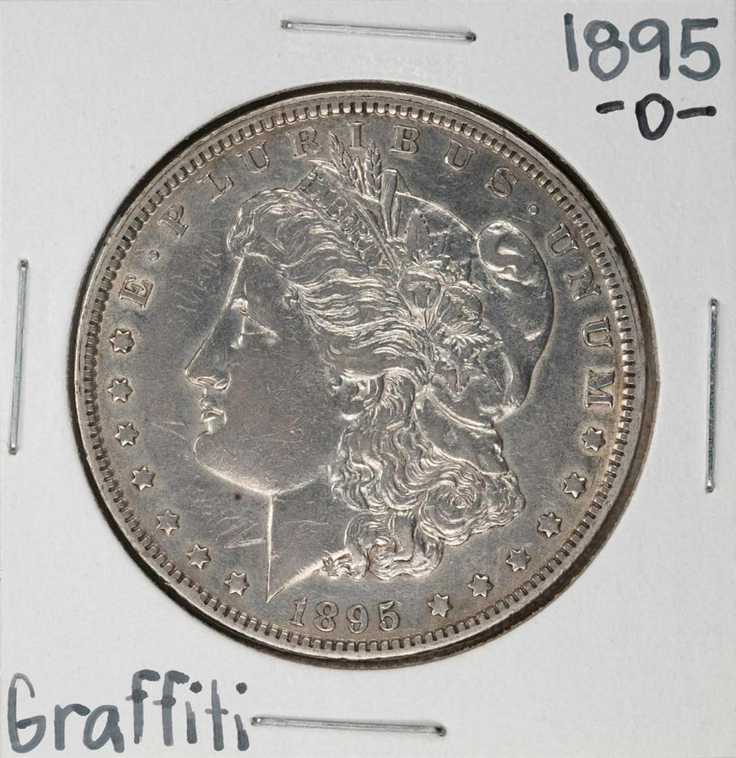 1895-O Graffiti $1 Morgan Silver Dollar Coin: One 1895-O Graffiti $1 Morgan Silver Dollar Coin.