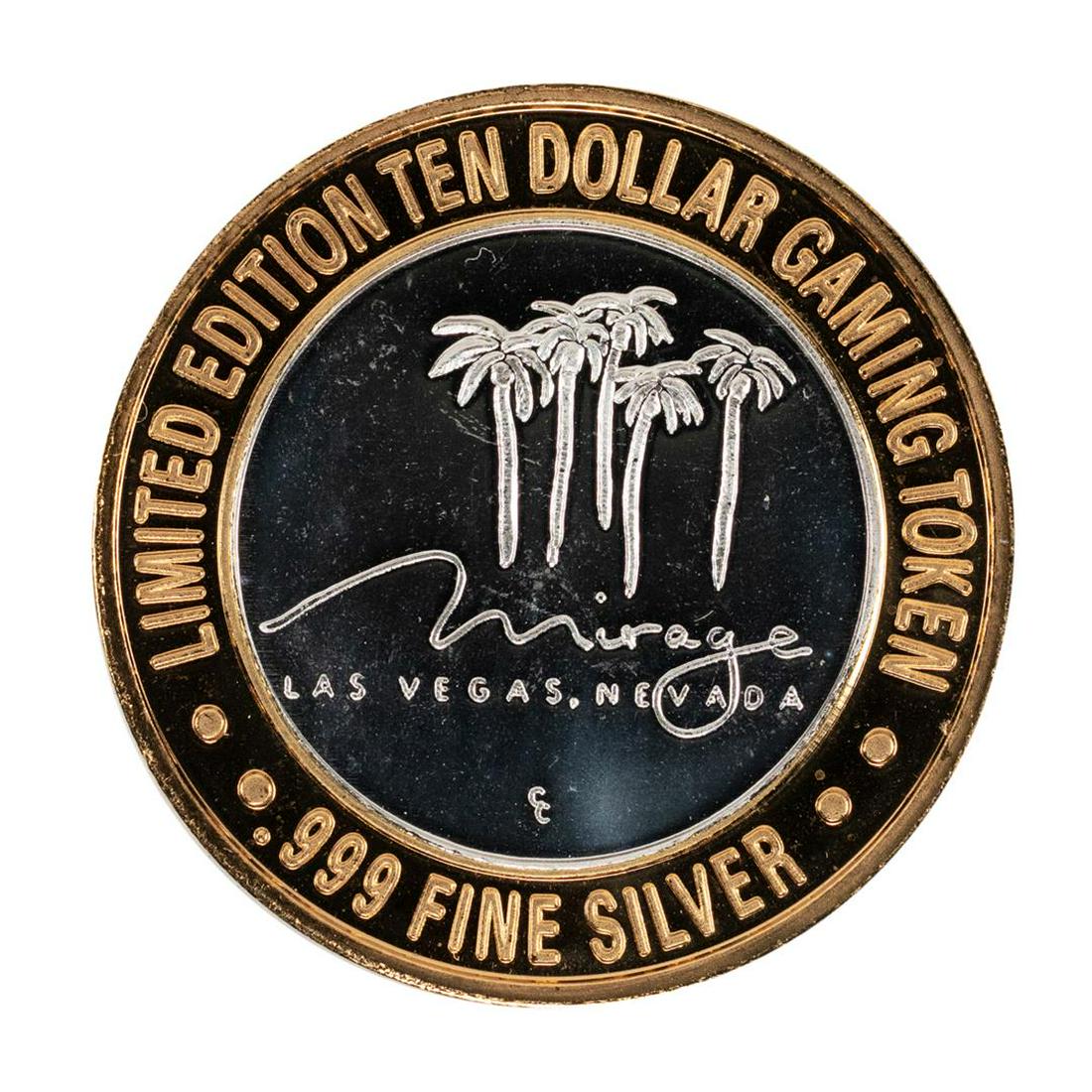 .999 Silver Mirage Las Vegas Nevada $10 Casino Limited: One .999 Silver Mirage Las Vegas Nevada $10 Casino Limited Edition Gaming Token.