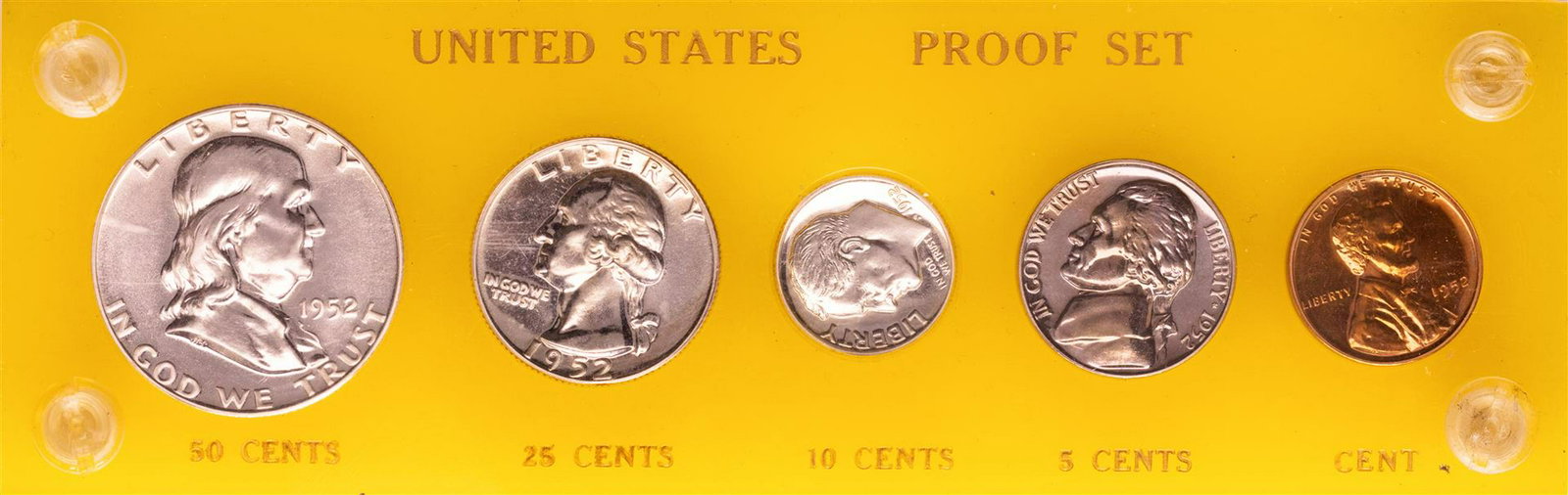 1952 (5) Coin Proof Set: One 1952 (5) Coin Proof Set.
