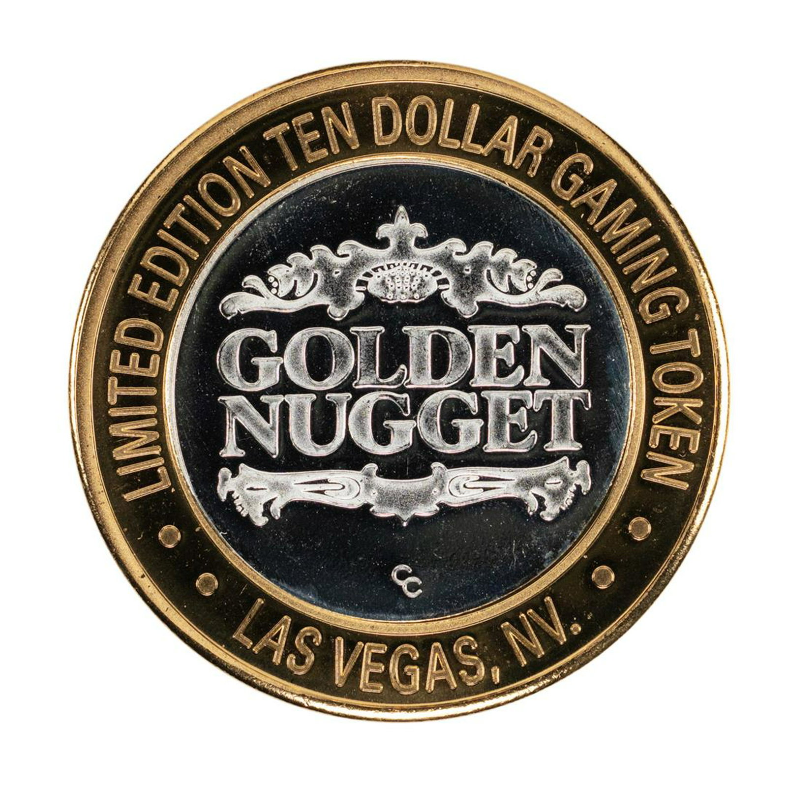 .999 Silver Golden Nugget Las Vegas $10 Limited Edition: One .999 Silver Golden Nugget Las Vegas $10 Limited Edition Casino Gaming Token.