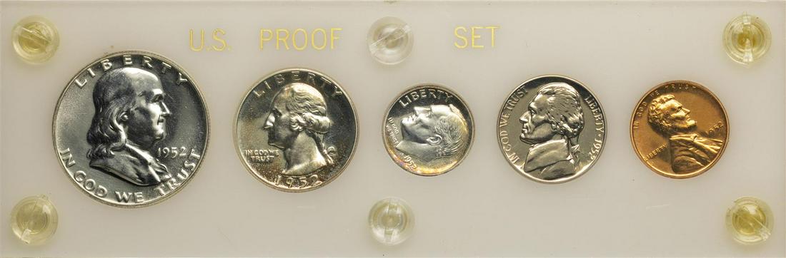 1952 (5) Coin Proof Set: One 1952 (5) Coin Proof Set.
