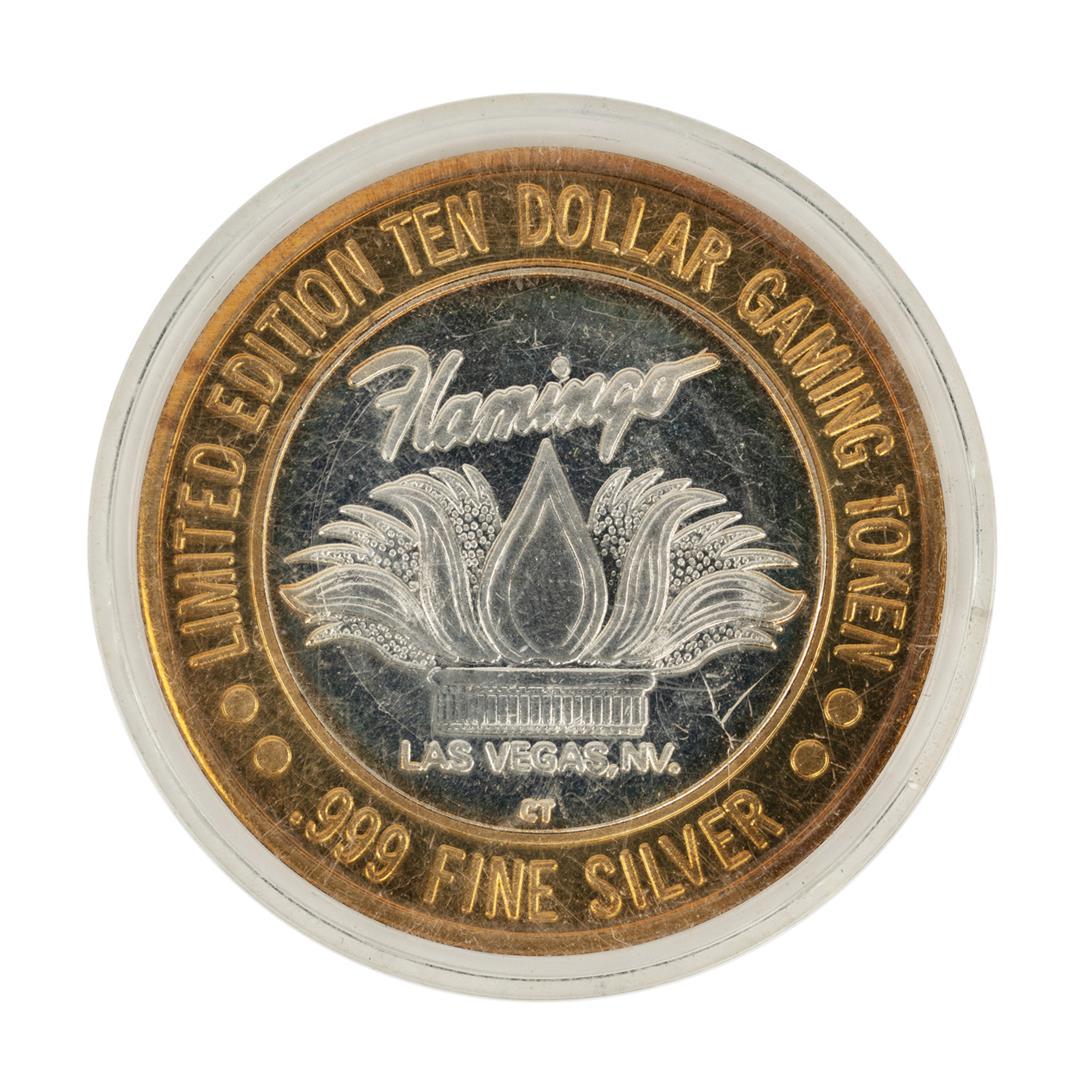 .999 Fine Silver Flamingo Casino Las Vegas, NV $10: One .999 Fine Silver Flamingo Casino Las Vegas, NV $10 Limited Edition Gaming Token.