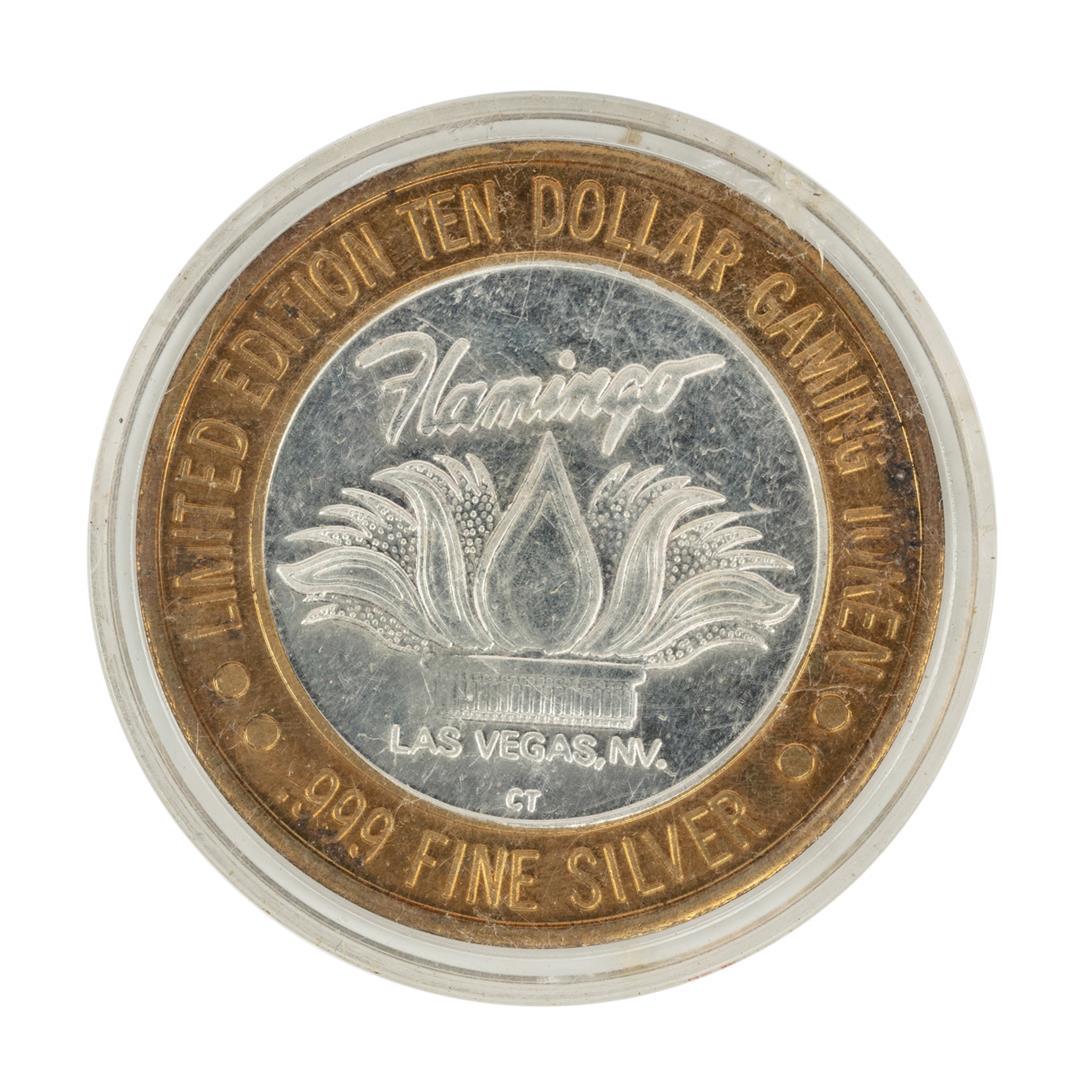 .999 Fine Silver Flamingo Casino Las Vegas, NV $10: One .999 Fine Silver Flamingo Casino Las Vegas, NV $10 Limited Edition Gaming Token.