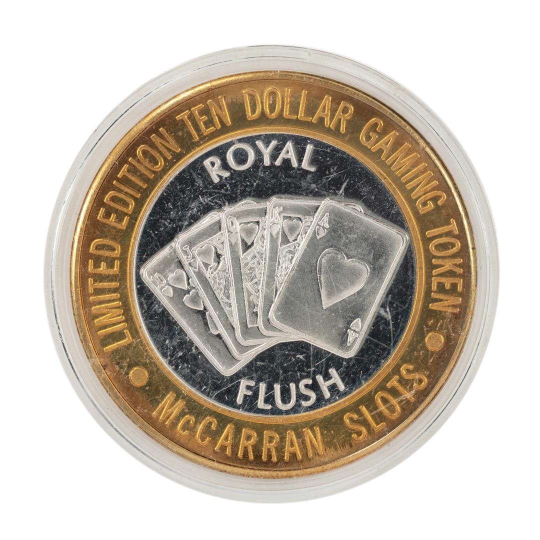 .999 Silver McCarran International Airport Las Vegas,: One .999 Silver McCarran International Airport Las Vegas, NV $10 Limited Gaming Token.