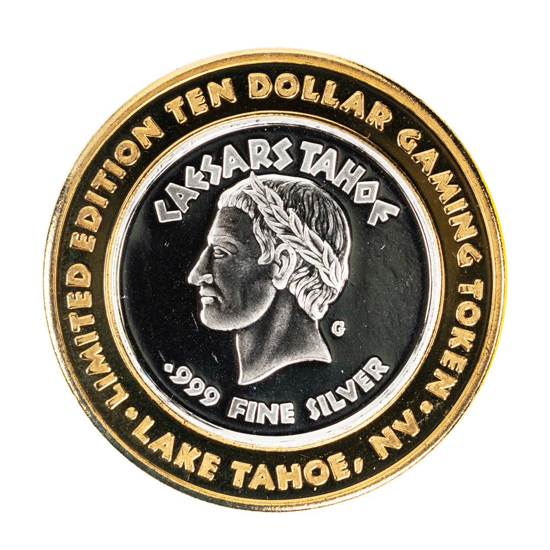 .999 Silver Caesars Palace Lake Tahoe, NV $10 Casino: One .999 Silver Caesars Palace Lake Tahoe, NV $10 Casino Limited Edition Gaming Token.