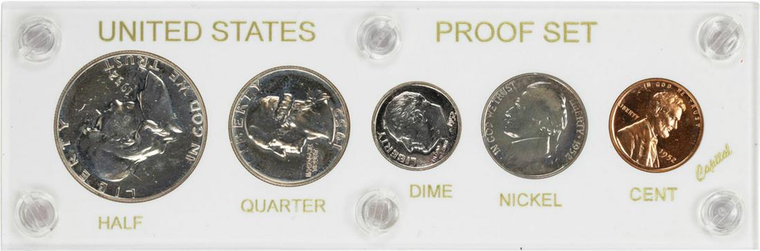 1952 (5) Coin Proof Set: One 1952 (5) Coin Proof Set.