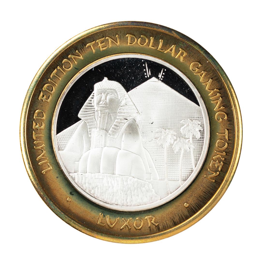 .999 Fine Silver Luxor Las Vegas, Nevada $10 Limited: One .999 Fine Silver Luxor Las Vegas, Nevada $10 Limited Edition Gaming Token.