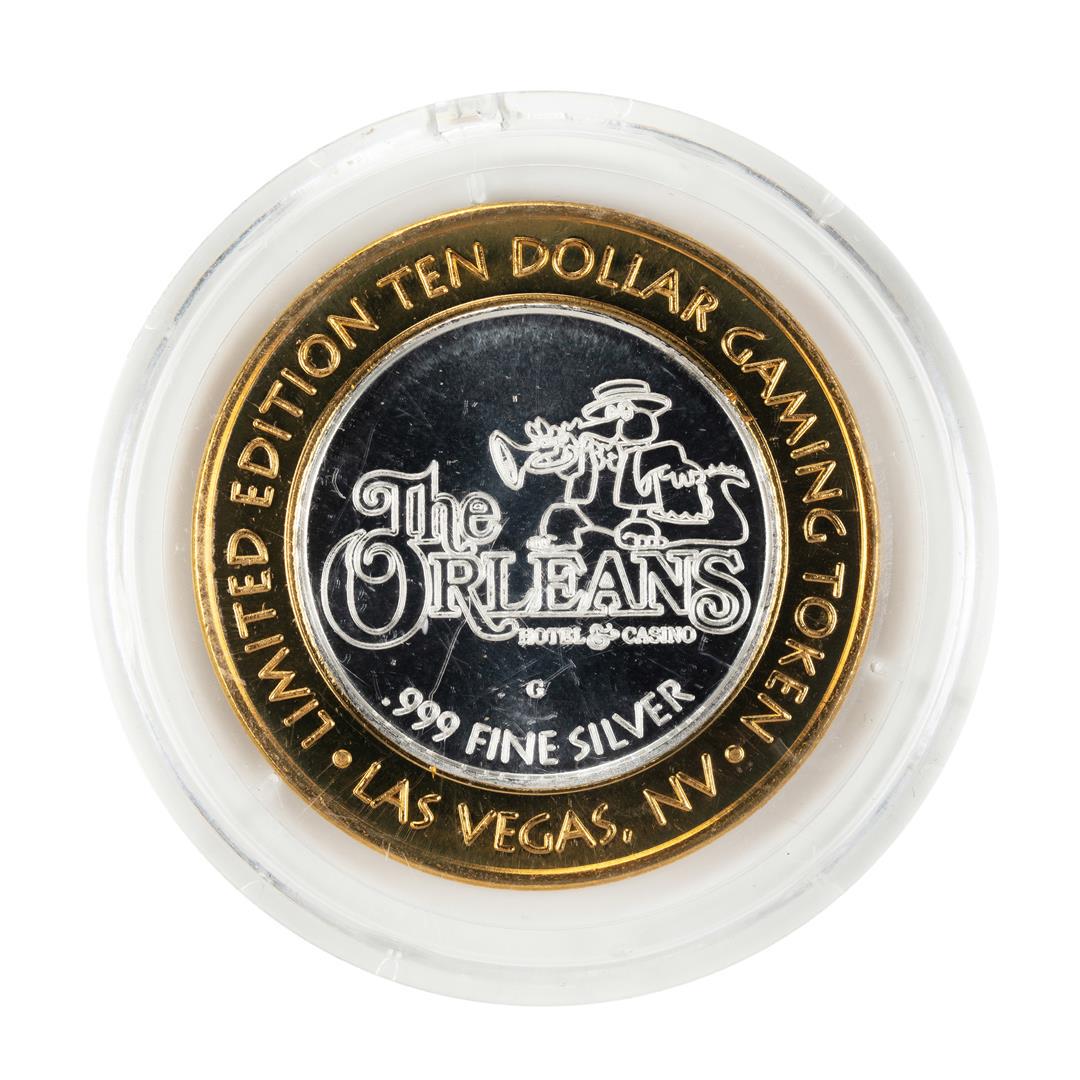 .999 Silver The Orleans Hotel & Casino Las Vegas, NV: One .999 Silver The Orleans Hotel & Casino Las Vegas, NV $10 Limited Edition Gaming Token.