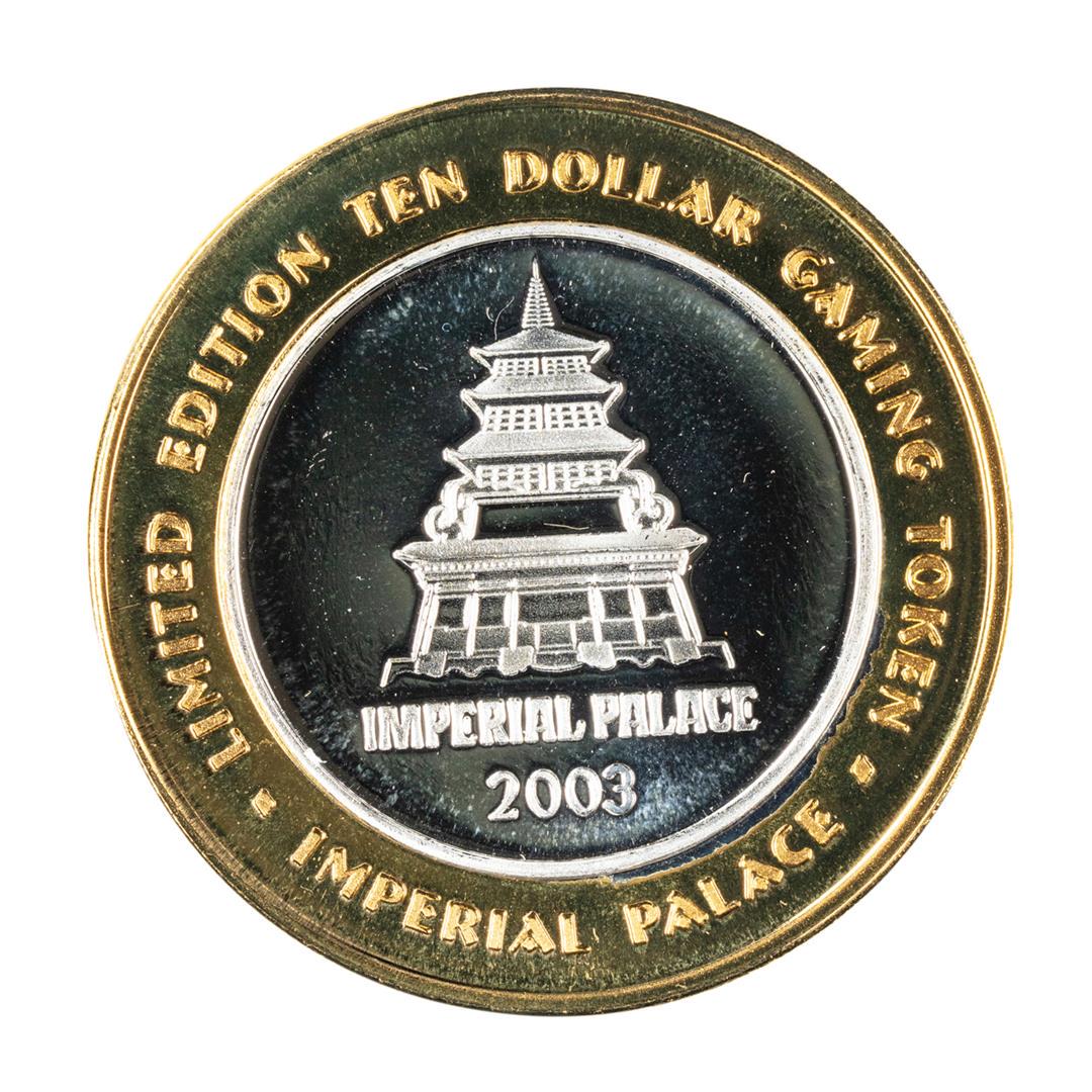.999 Silver Imperial Palace Hotel & Casino Las Vegas: One .999 Silver Imperial Palace Hotel & Casino Las Vegas $10 Limited Edition Gaming Token.