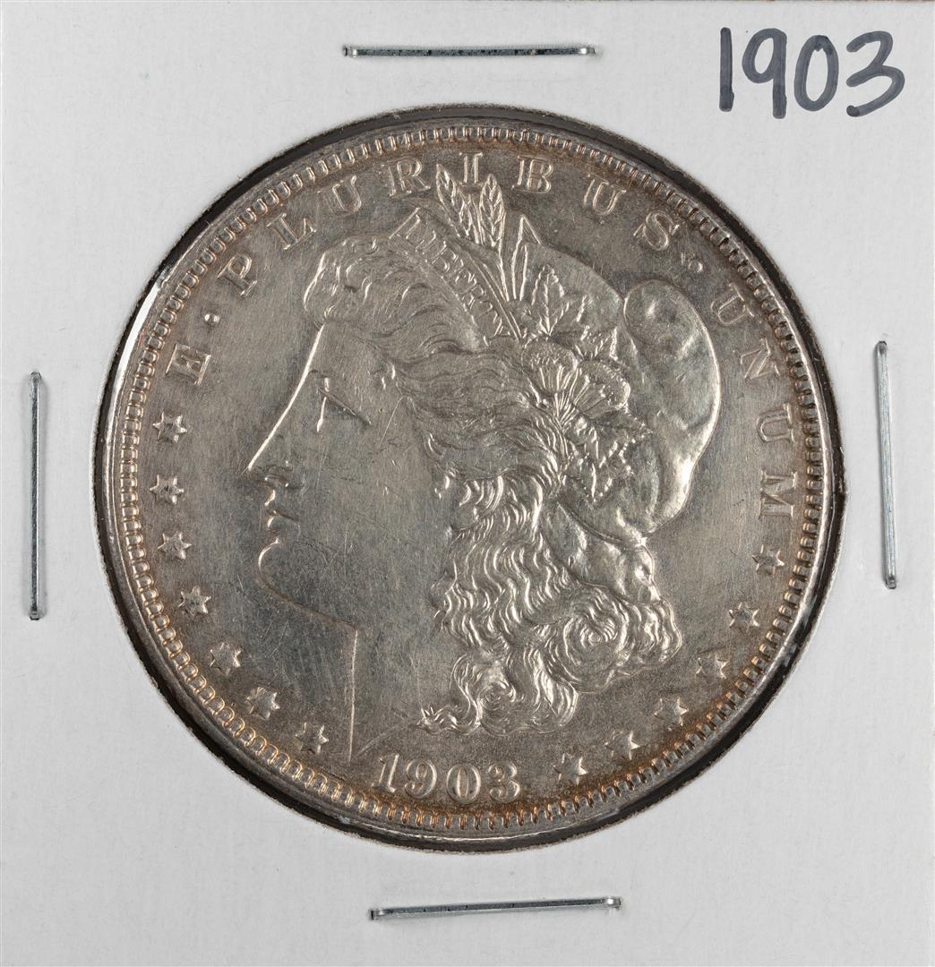 1903 $1 Morgan Silver Dollar Coin: One 1903 $1 Morgan Silver Dollar Coin.