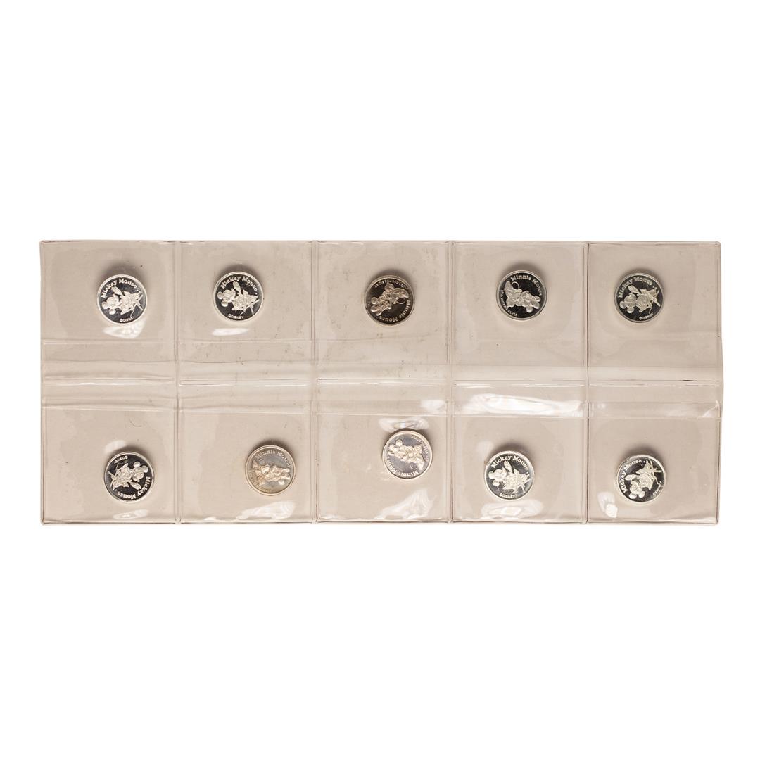 Lot of (10) Disney Mickey & Minnie Mouse 1/20 oz. .999: One Lot of (10) Disney Mickey & Minnie Mouse 1/20 oz. .999 Fine Silver Coin Rounds.
