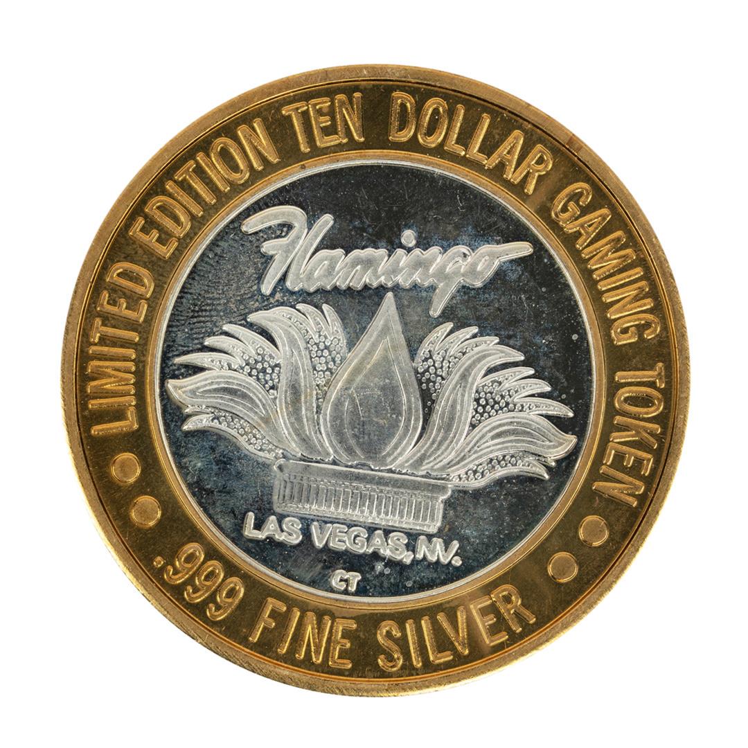 .999 Fine Silver Flamingo Casino Las Vegas, NV $10: One .999 Fine Silver Flamingo Casino Las Vegas, NV $10 Limited Edition Gaming Token.