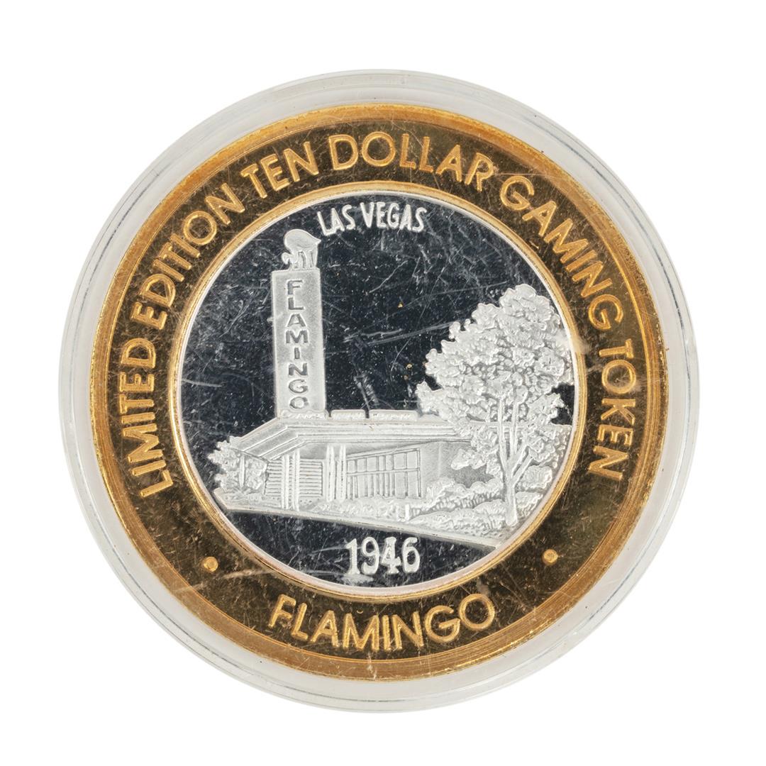 .999 Fine Silver Flamingo Casino Las Vegas, NV $10: One .999 Fine Silver Flamingo Casino Las Vegas, NV $10 Limited Edition Gaming Token.