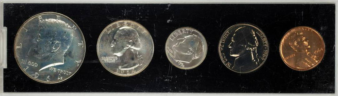 1964 (5) Coin Proof Set: One 1964 (5) Coin Proof Set.