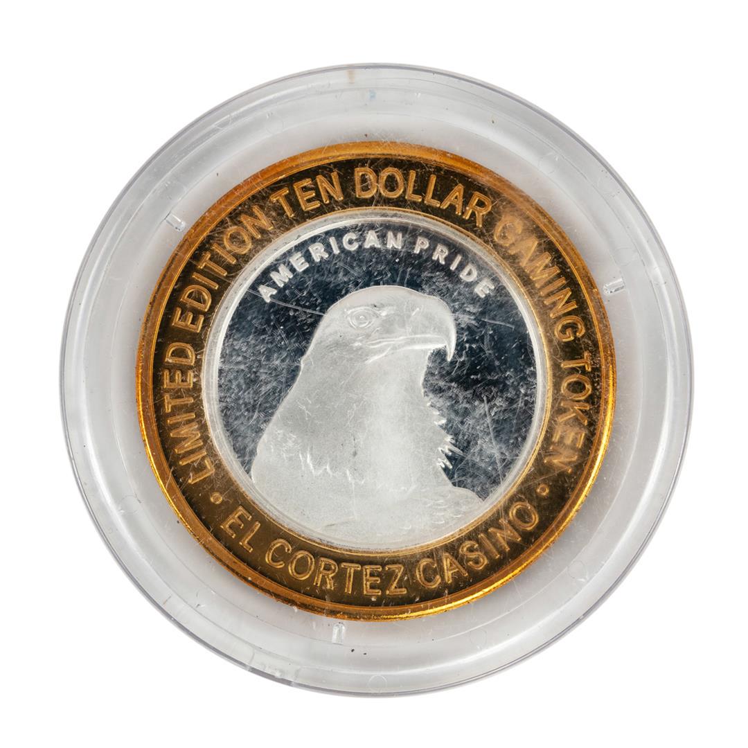 .999 Fine Silver El Cortez Hotel & Casino Las Vegas $10: One .999 Fine Silver El Cortez Hotel & Casino Las Vegas $10 Limited Edition Gaming Token.