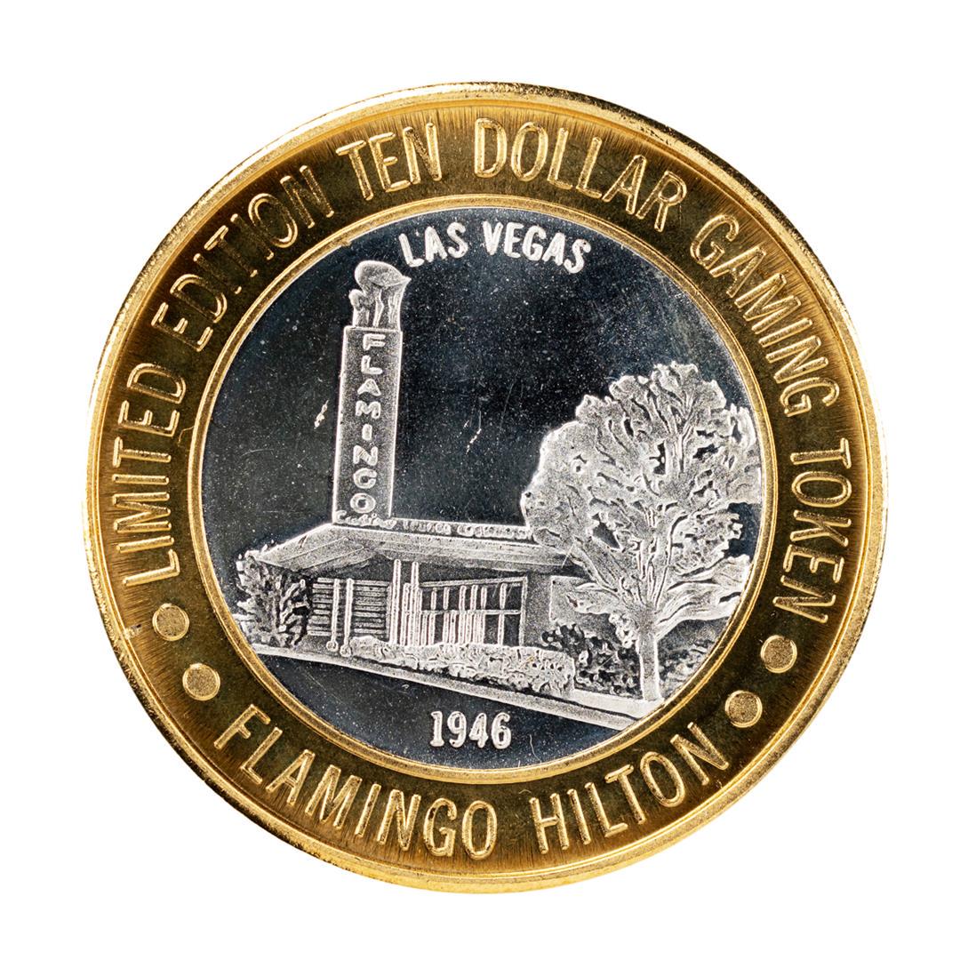 .999 Fine Silver Flamingo Las Vegas, Nevada $10 Limited: One .999 Fine Silver Flamingo Las Vegas, Nevada $10 Limited Edition Gaming Token.