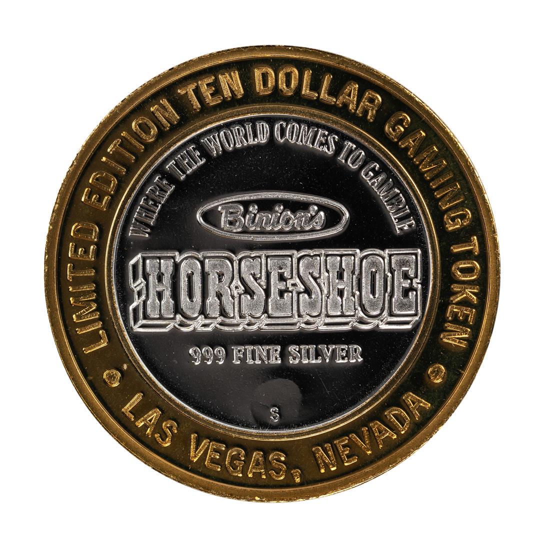 .999 Fine Silver Horseshoe Las Vegas, Nevada $10: One .999 Fine Silver Horseshoe Las Vegas, Nevada $10 Limited Edition Gaming Token.