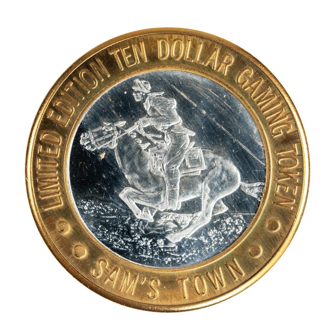 .999 Silver Sam's Town Las Vegas, NV $10 Casino Limited: One .999 Silver Sam's Town Las Vegas, NV $10 Casino Limited Edition Gaming Token.