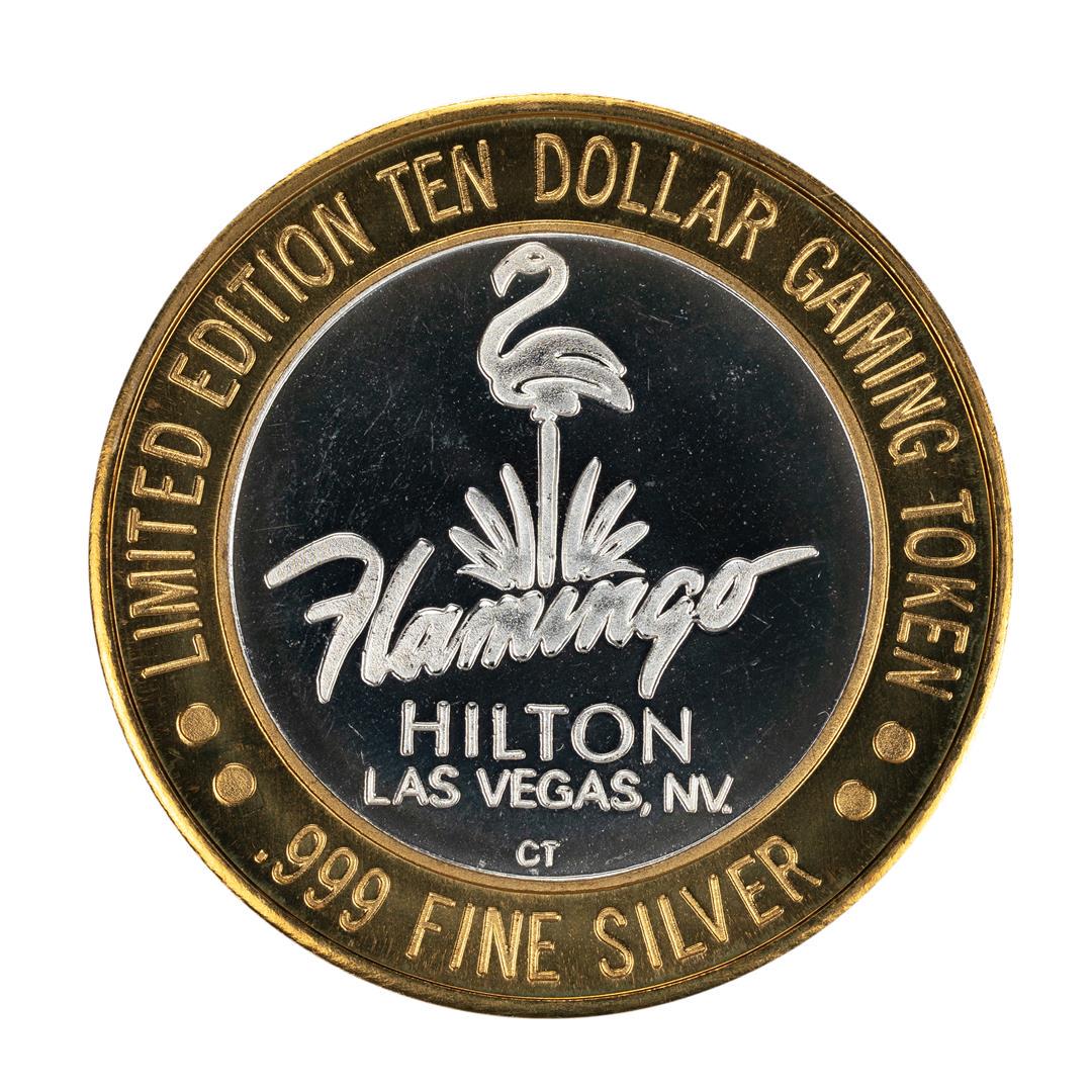 .999 Fine Silver Flamingo Las Vegas, Nevada $10 Limited: One .999 Fine Silver Flamingo Las Vegas, Nevada $10 Limited Edition Gaming Token.