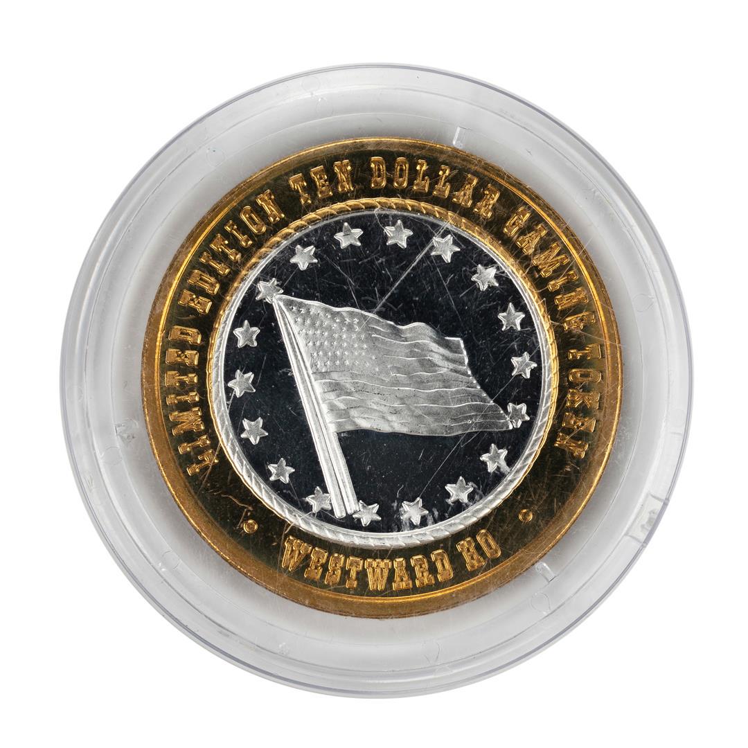 .999 Silver Westward Ho Casino Las Vegas $10 Casino: One .999 Silver Westward Ho Casino Las Vegas $10 Casino Gaming Token Limited Edition.