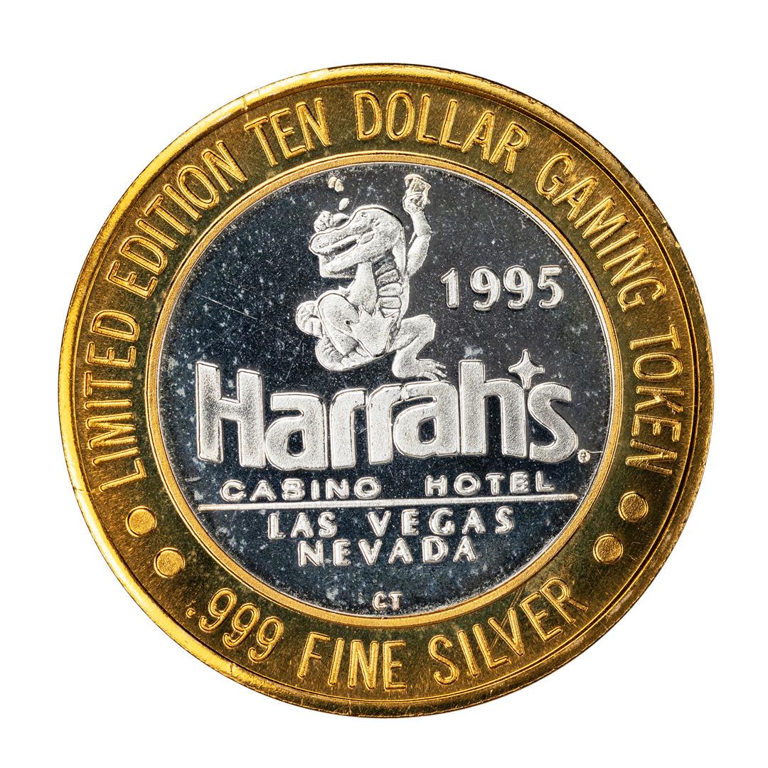 .999 Fine Silver Harrah's Casino Las Vegas, Nevada $10: One .999 Fine Silver Harrah's Casino Las Vegas, Nevada $10 Limited Edition Gaming Token.
