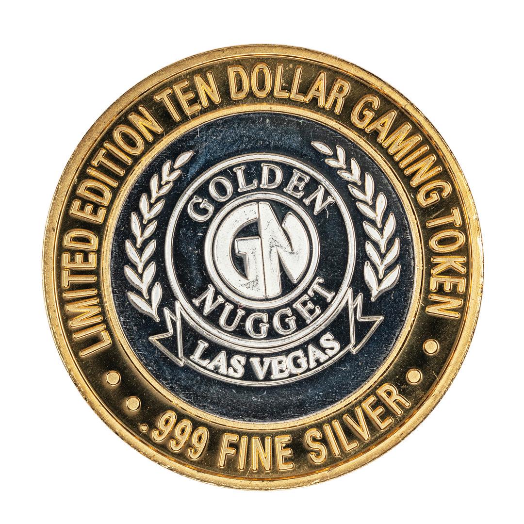 .999 Silver Golden Nugget Las Vegas $10 Limited Edition: One .999 Silver Golden Nugget Las Vegas $10 Limited Edition Casino Gaming Token.