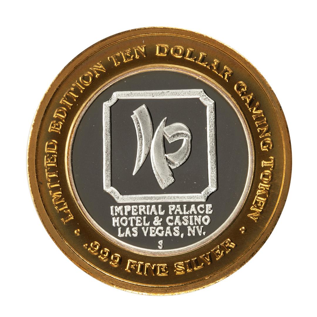 .999 Fine Silver Imperial Palace Las Vegas, Nevada $10: One .999 Fine Silver Imperial Palace Las Vegas, Nevada $10 Limited Edition Gaming Token.