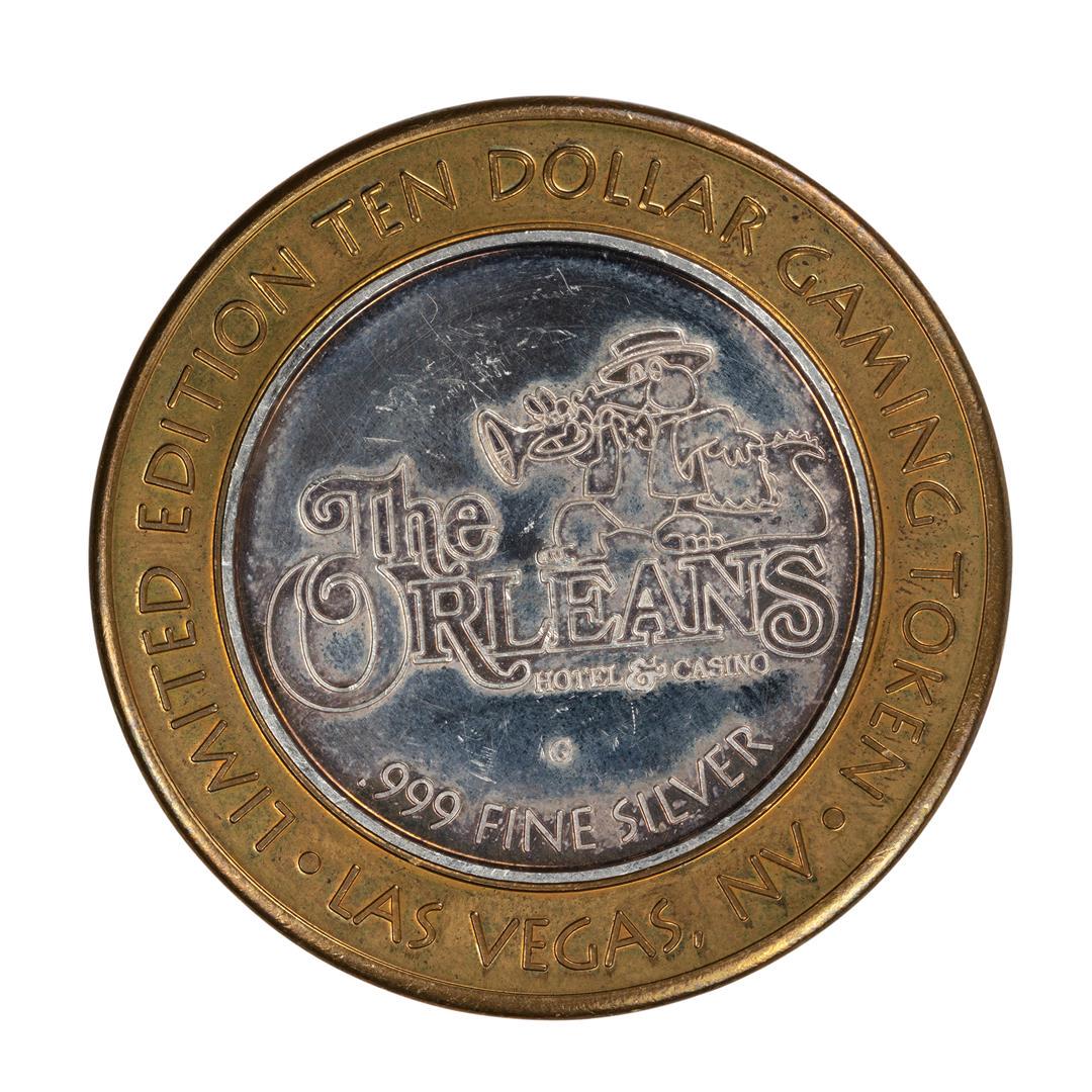 .999 Silver The Orleans Hotel & Casino Las Vegas, NV: One .999 Silver The Orleans Hotel & Casino Las Vegas, NV $10 Casino Token Limited Edition.