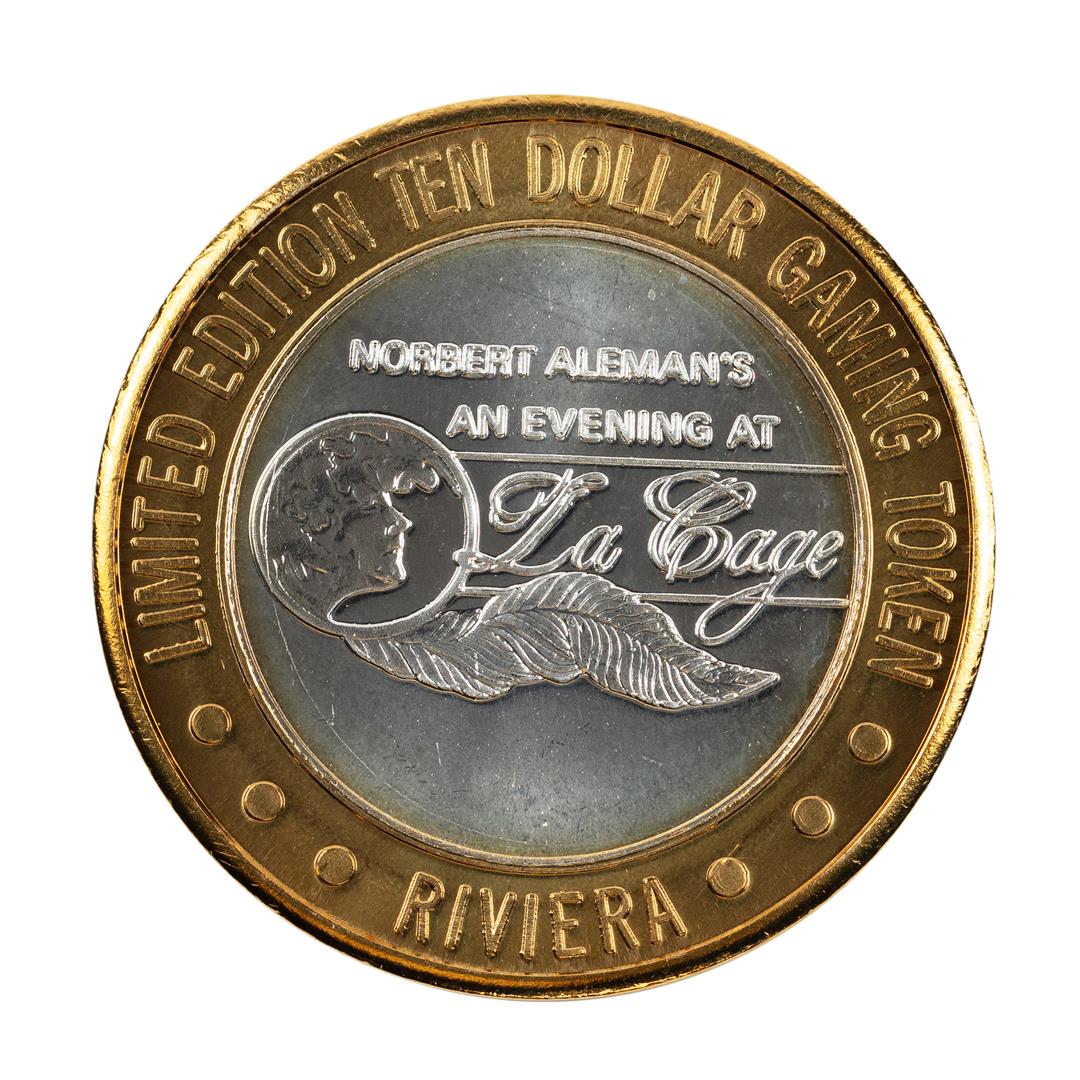 .999 Silver Riviera Hotel & Casino Las Vegas $10 Casino: One .999 Silver Riviera Hotel & Casino Las Vegas $10 Casino Limited Edition Gaming Token.