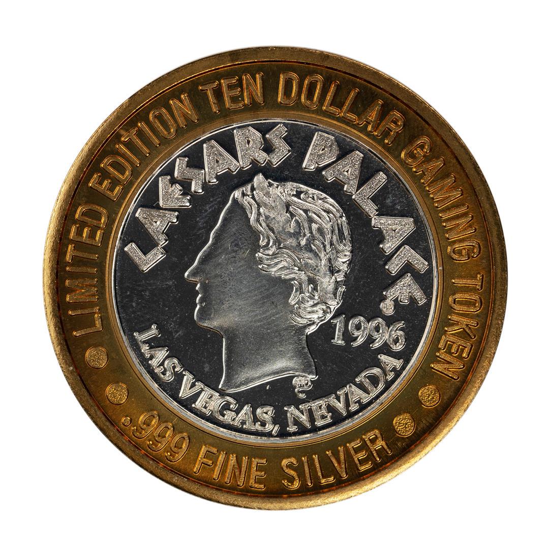 .999 Silver Caesars Palace Las Vegas, Nevada $10 Casino: One .999 Silver Caesars Palace Las Vegas, Nevada $10 Casino Limited Edition Gaming Token.