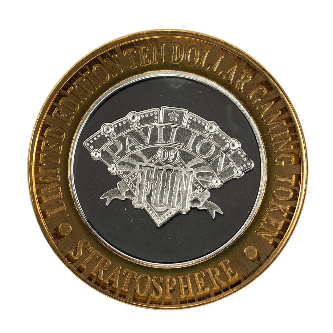 .999 Silver Stratosphere Las Vegas, NV $10 Casino: One .999 Silver Stratosphere Las Vegas, NV $10 Casino Limited Edition Gaming Token.