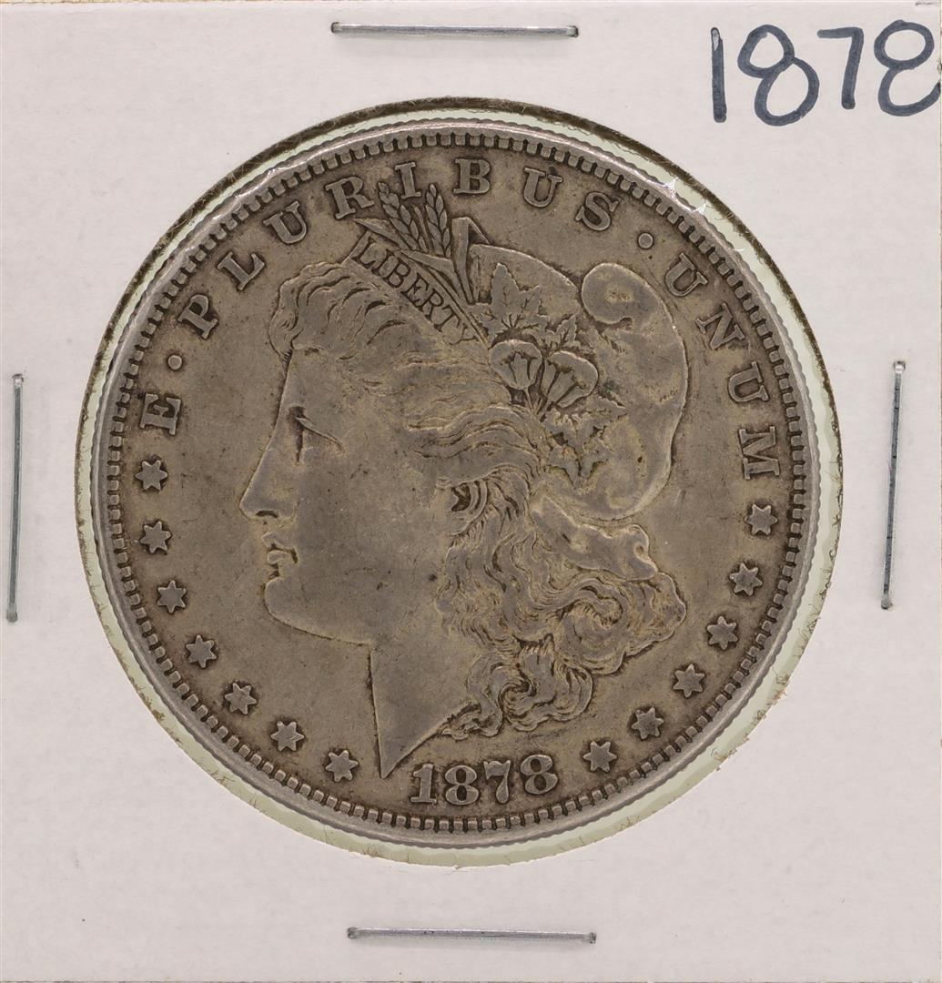 1878 $1 Morgan Silver Dollar Coin: One 1878 $1 Morgan Silver Dollar Coin.